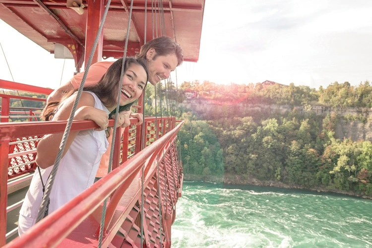 Blick aus dem Whirlpool Aero Car am Niagara River